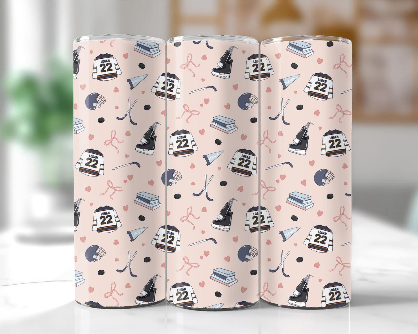 Hockey Love Book Tumbler