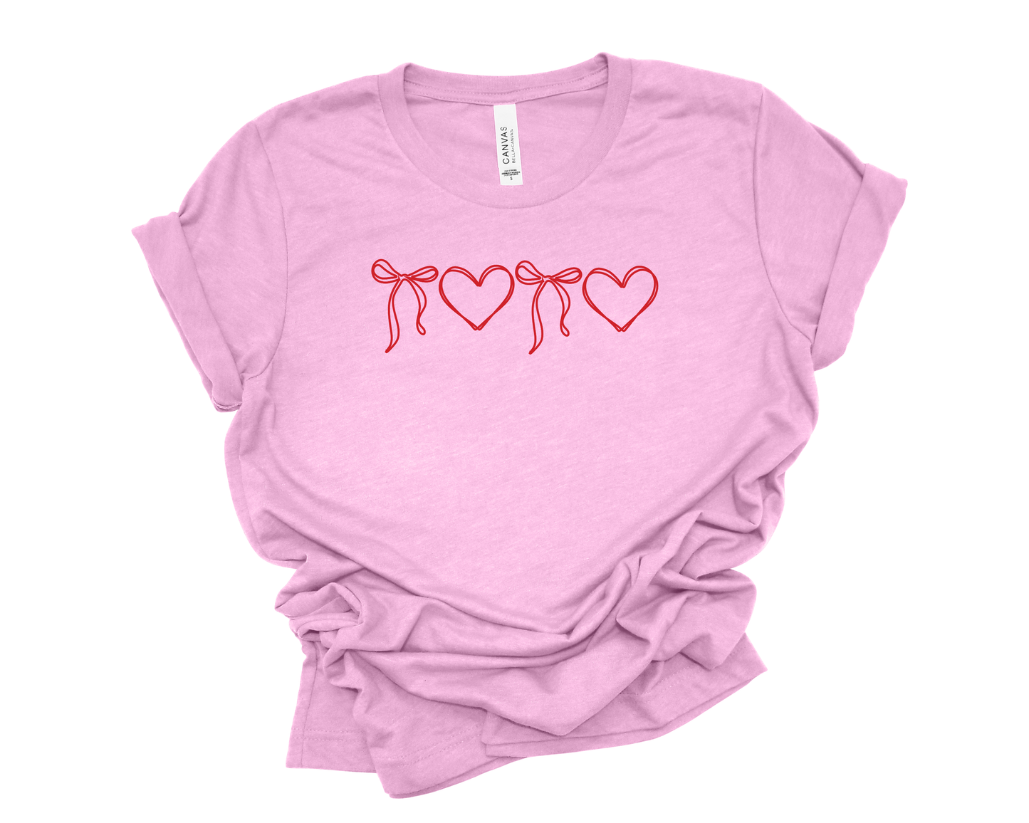 Bow & Heart Line Graphic Tee