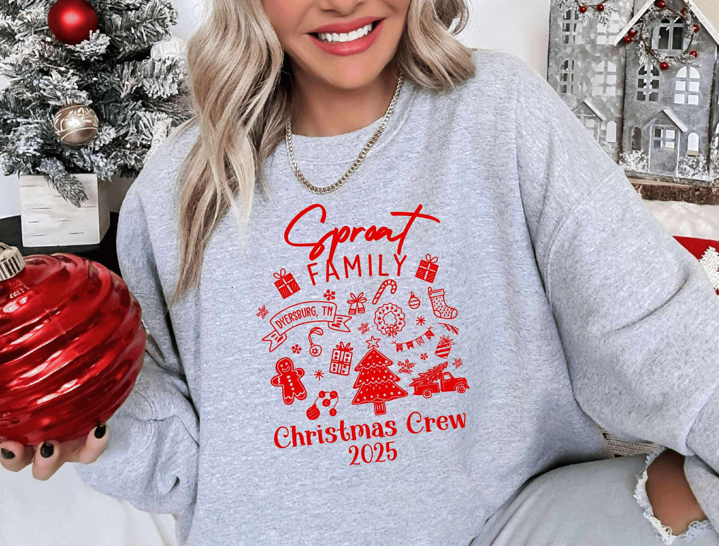 CUSTOMIZABLE: Family Christmas Crew Graphic Sweatshirt