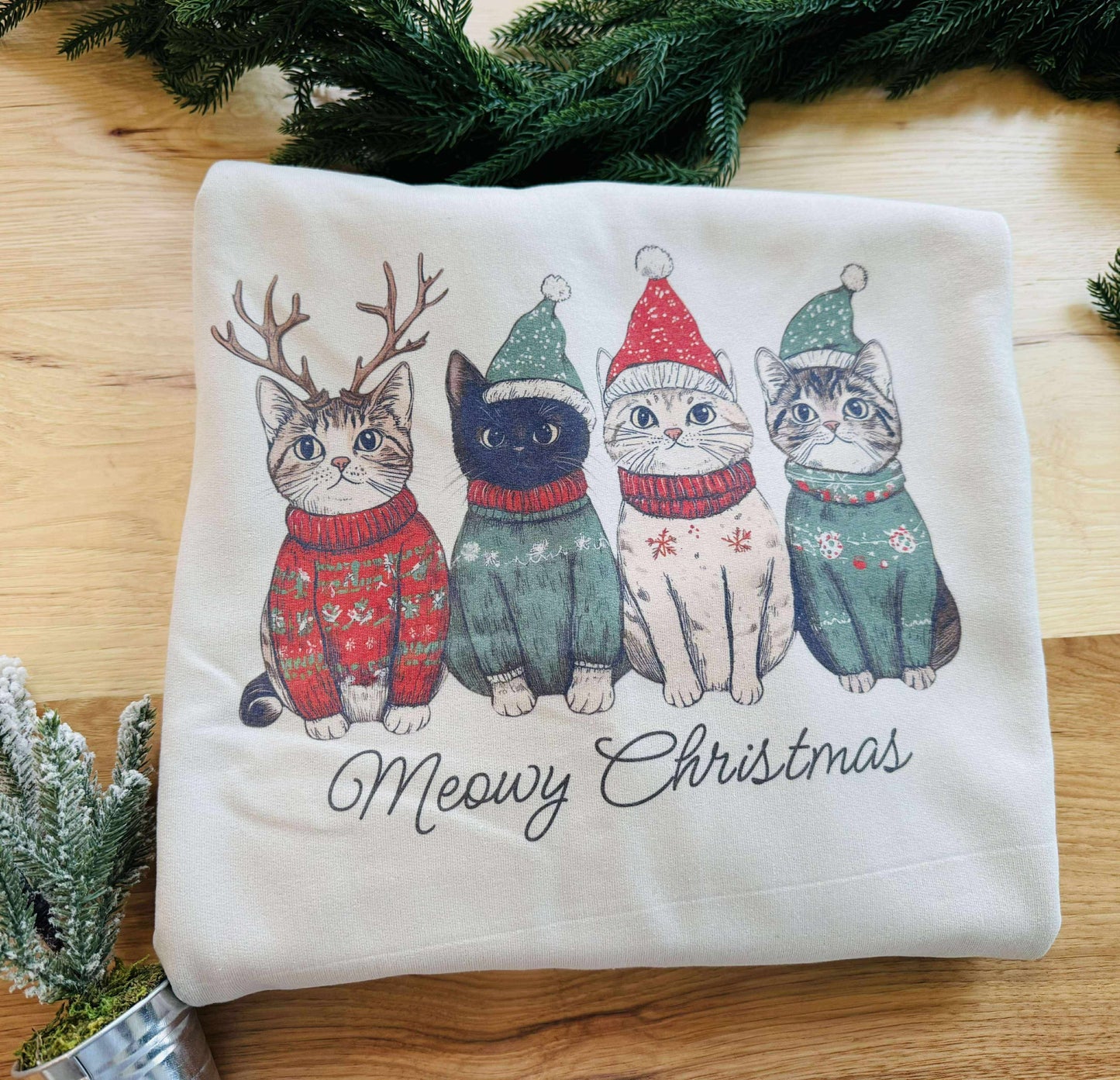 Meowy Christmas Graphic Sweatshirt