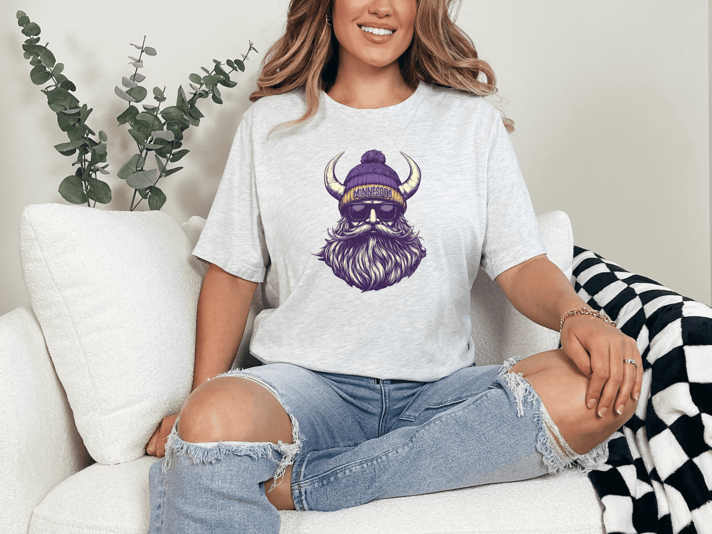 Vintage Vikings Football Graphic Tee