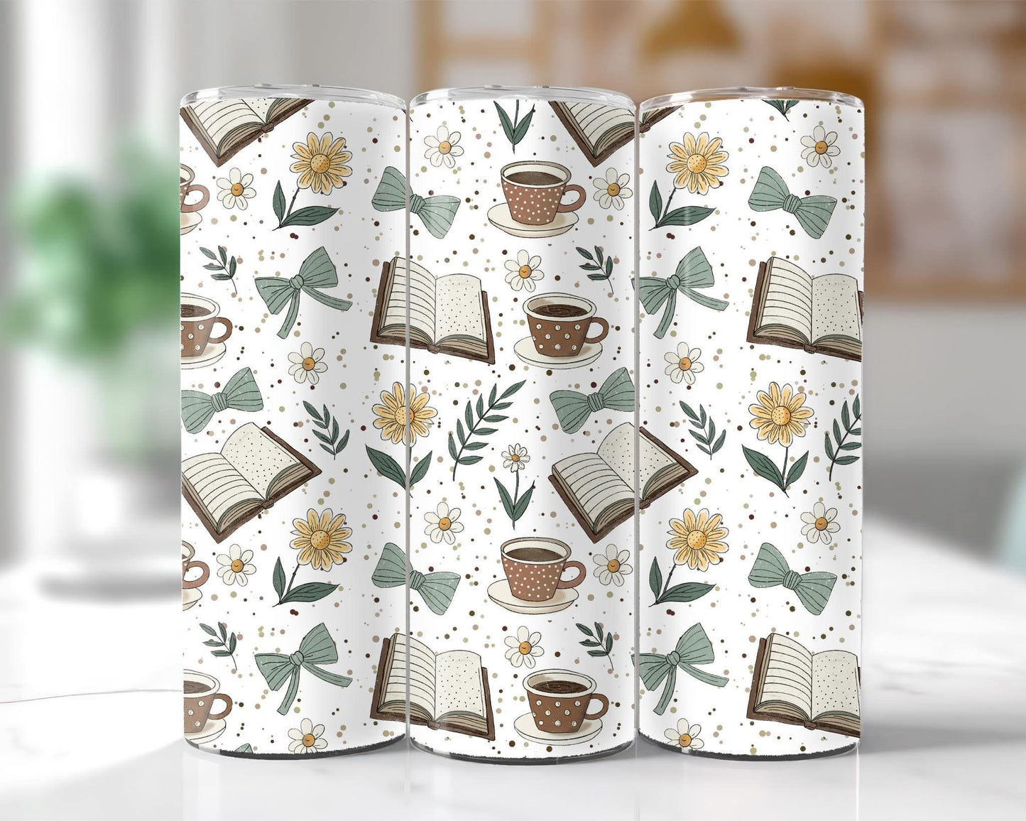 Cozy Books & Coffee Tumbler