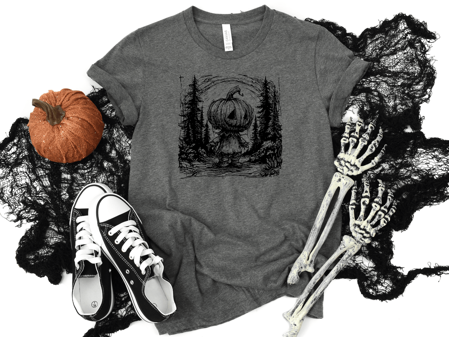 Cute Pumpkin Person Graphic Tee