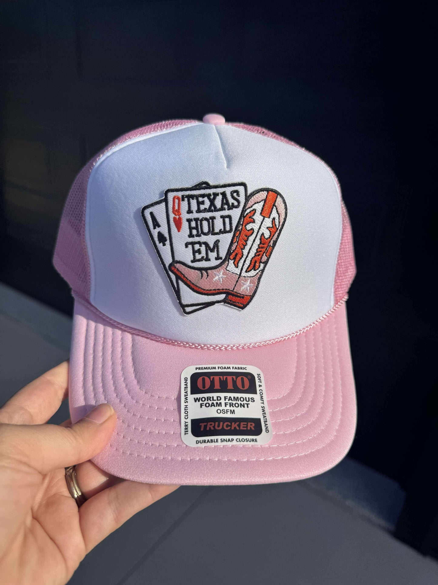 Texas ?Hold 'Em Patch Trucker Hat
