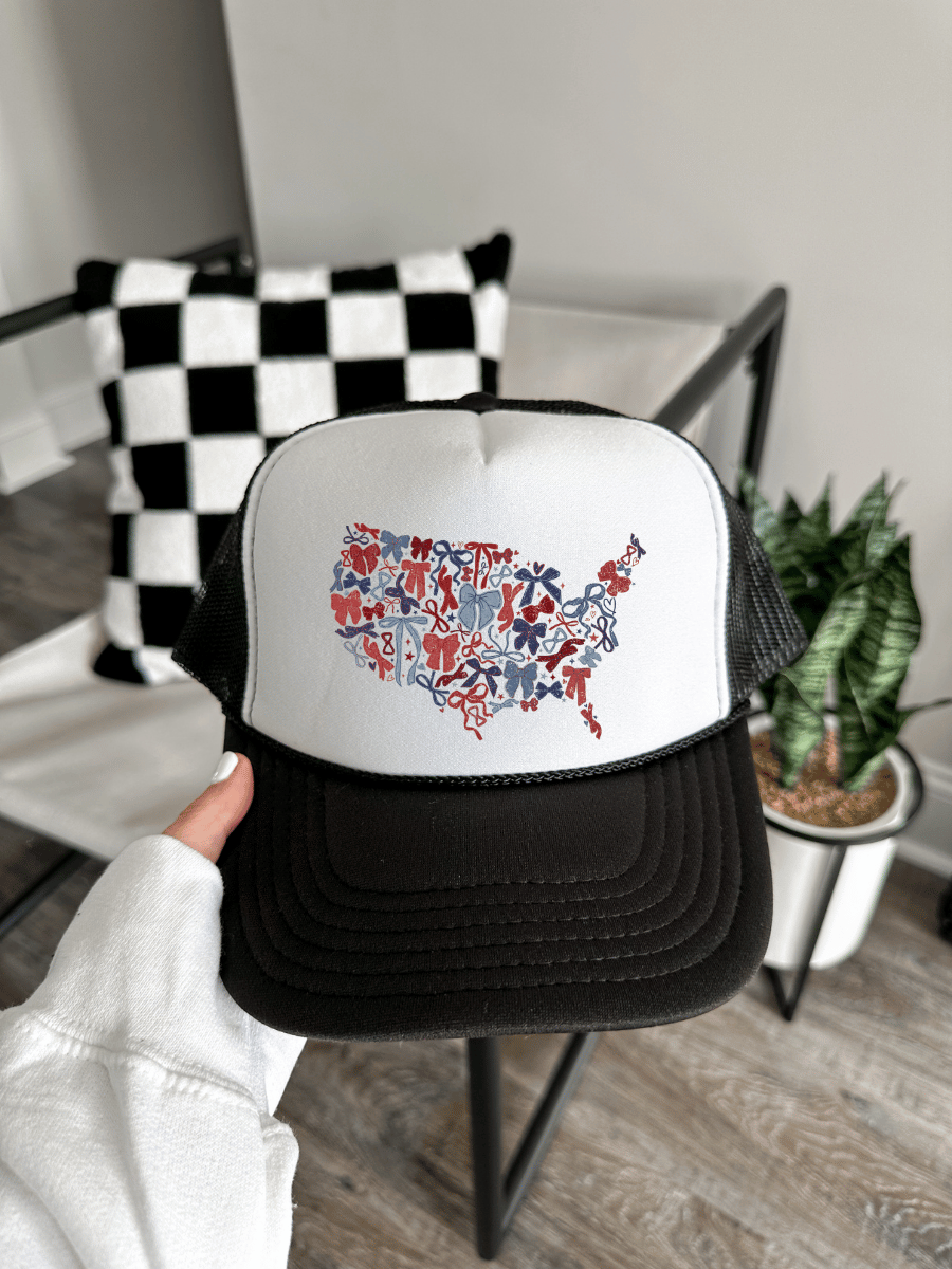 Red, White & Bows Trucker Hat