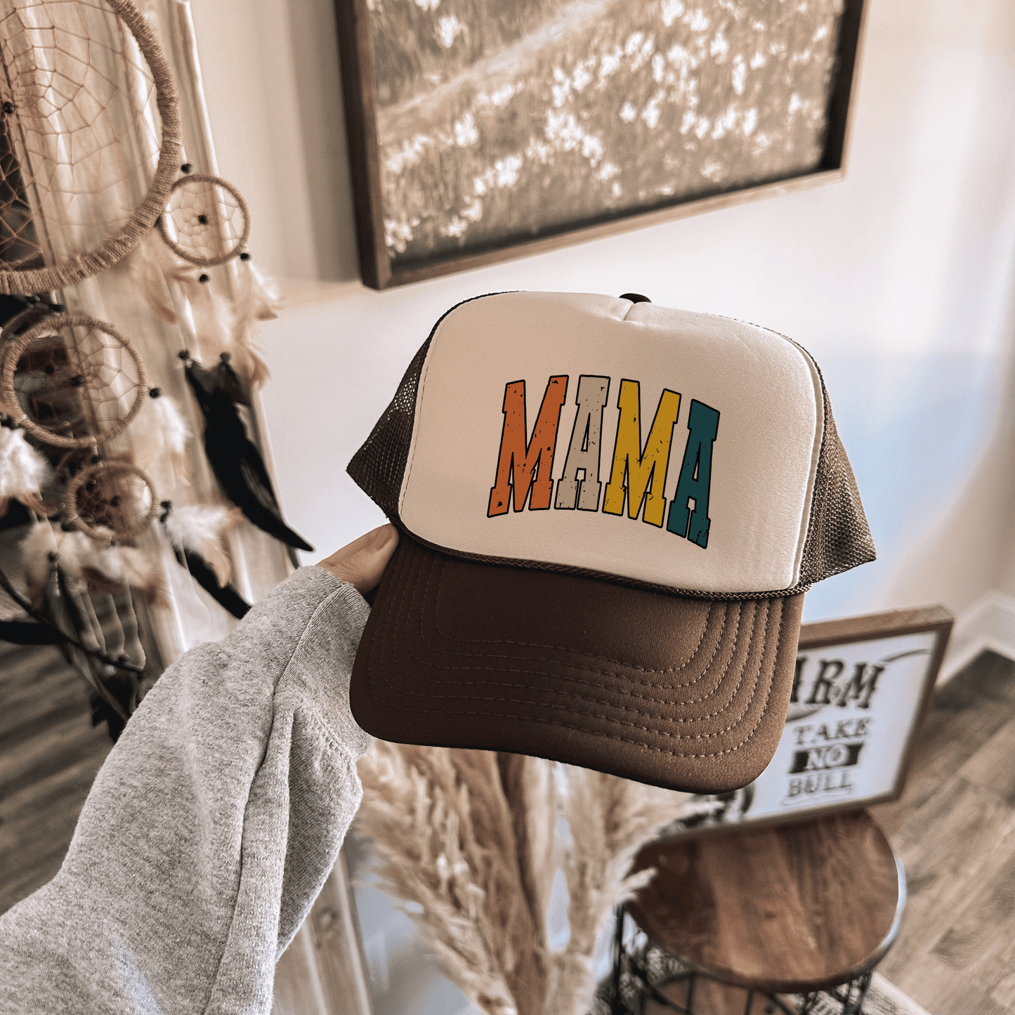 Fall Colors Mama Trucker Hat