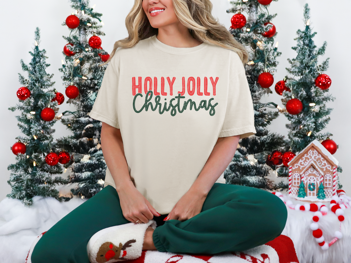 Holly Jolly Christmas Graphic Tee
