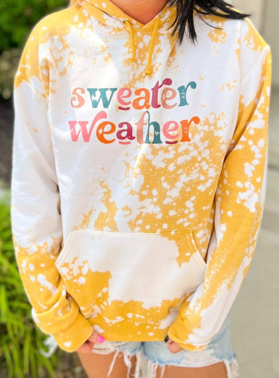 PREORDER: Sweater Weather bleached graphic hoodie