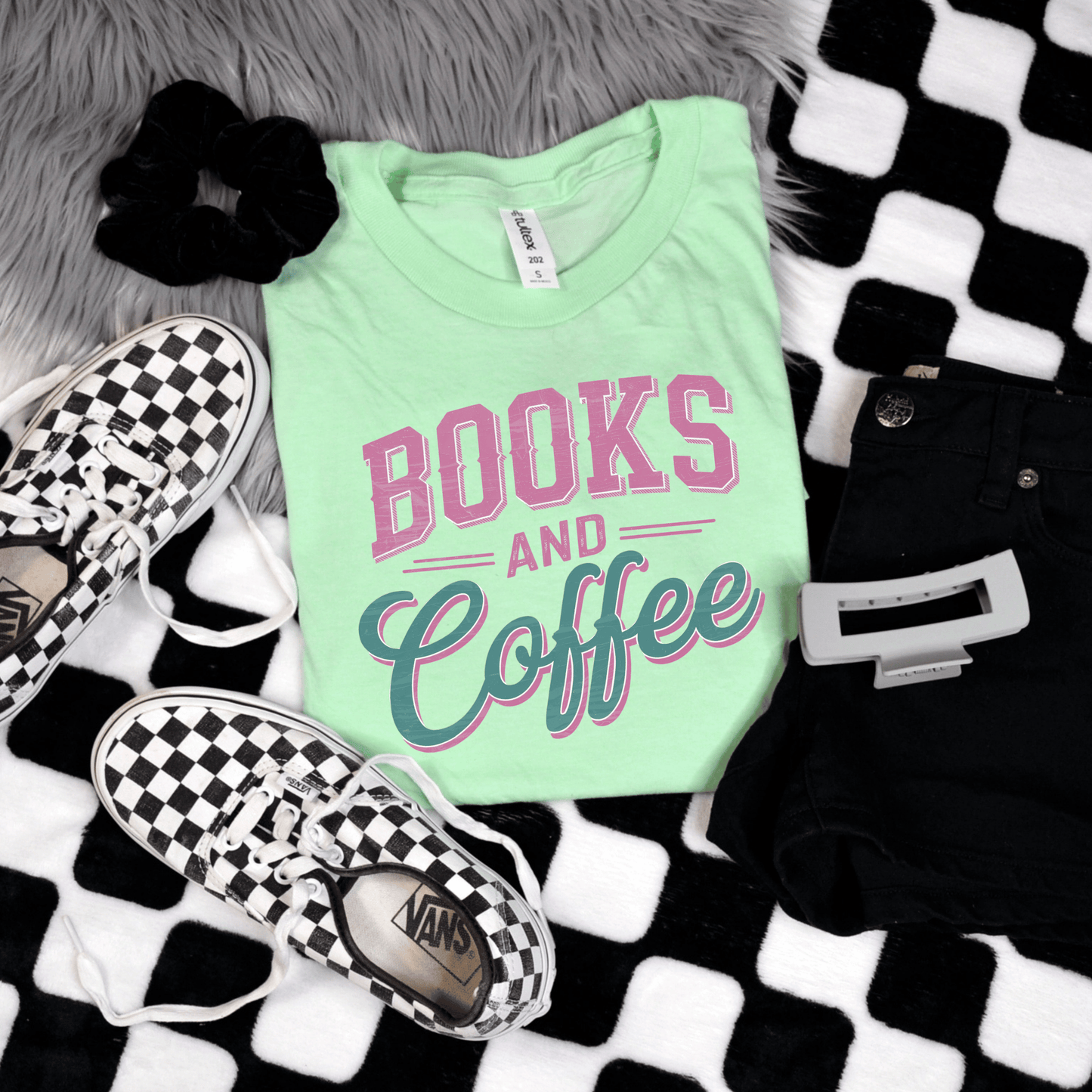 Books & Coffee Graphic Tee