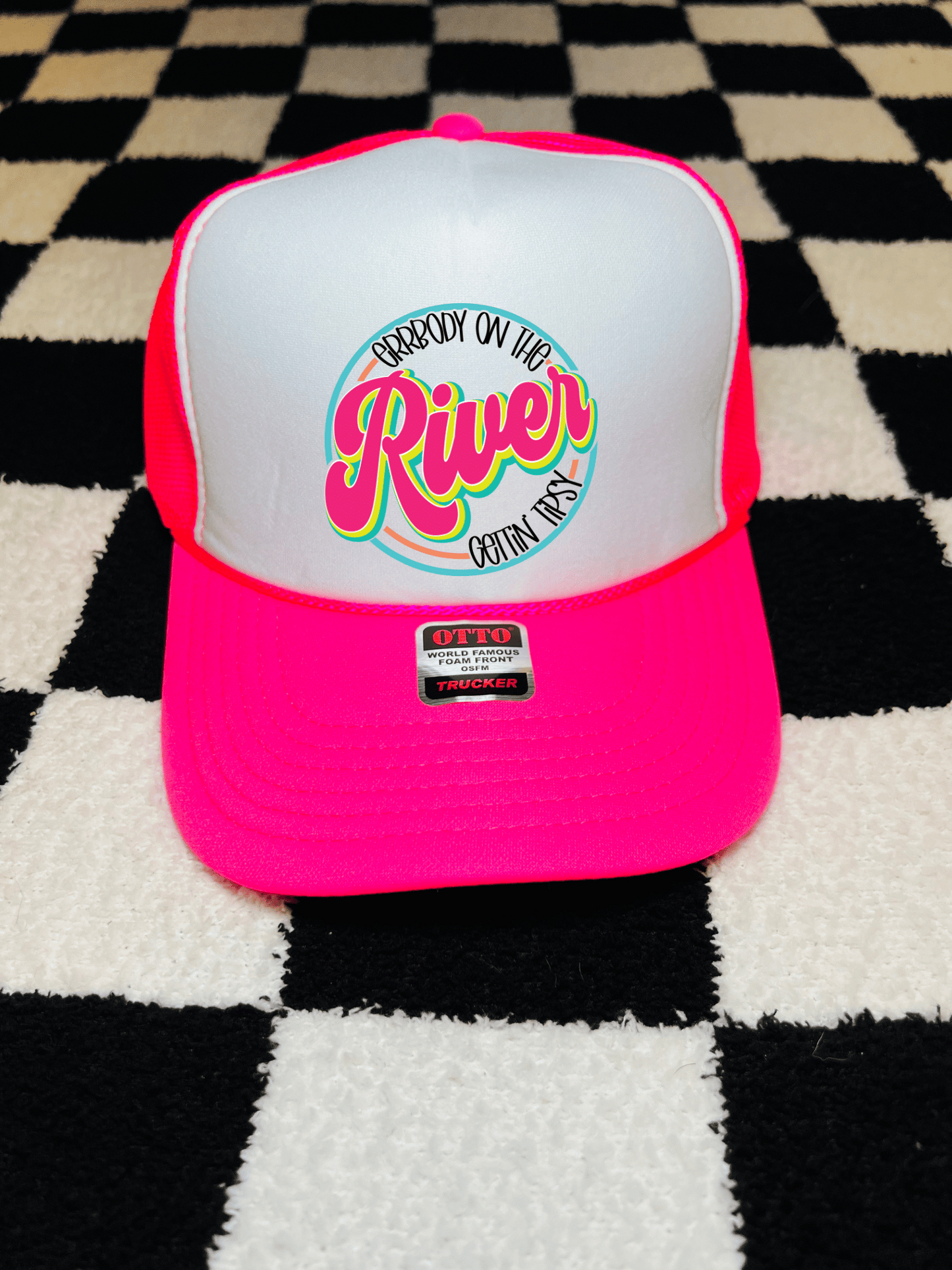 Eerbody on the river getting tipsy- trucker hat