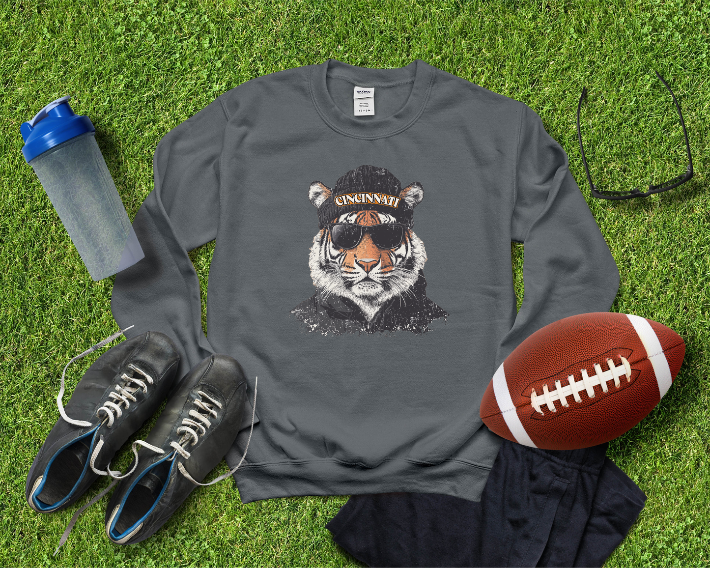 Vintage Bengals Football Graphic Crew