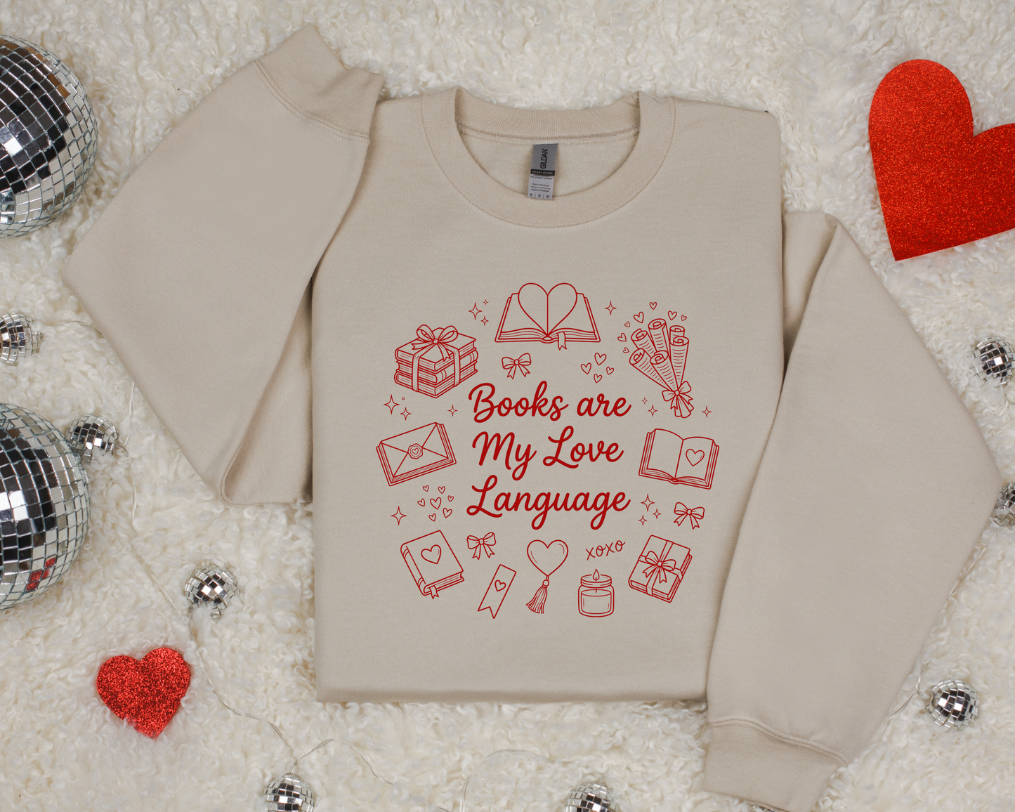 Books Are My Love Graphic Sweatshirt