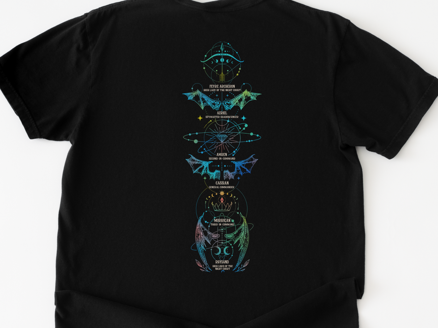 Night Court black tee back design
