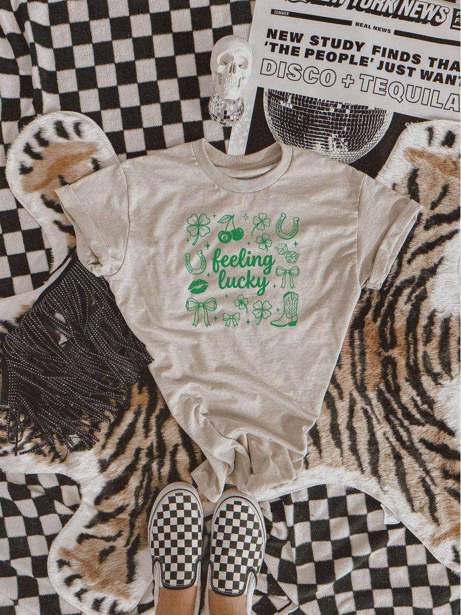 Feeling Lucky Icons Graphic Tee