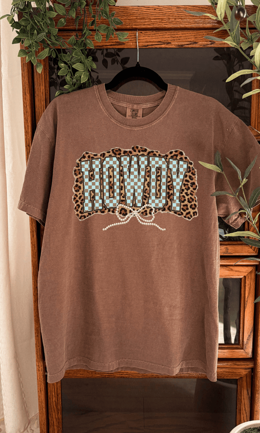 Howdy Checker Cheetah Graphic Tee