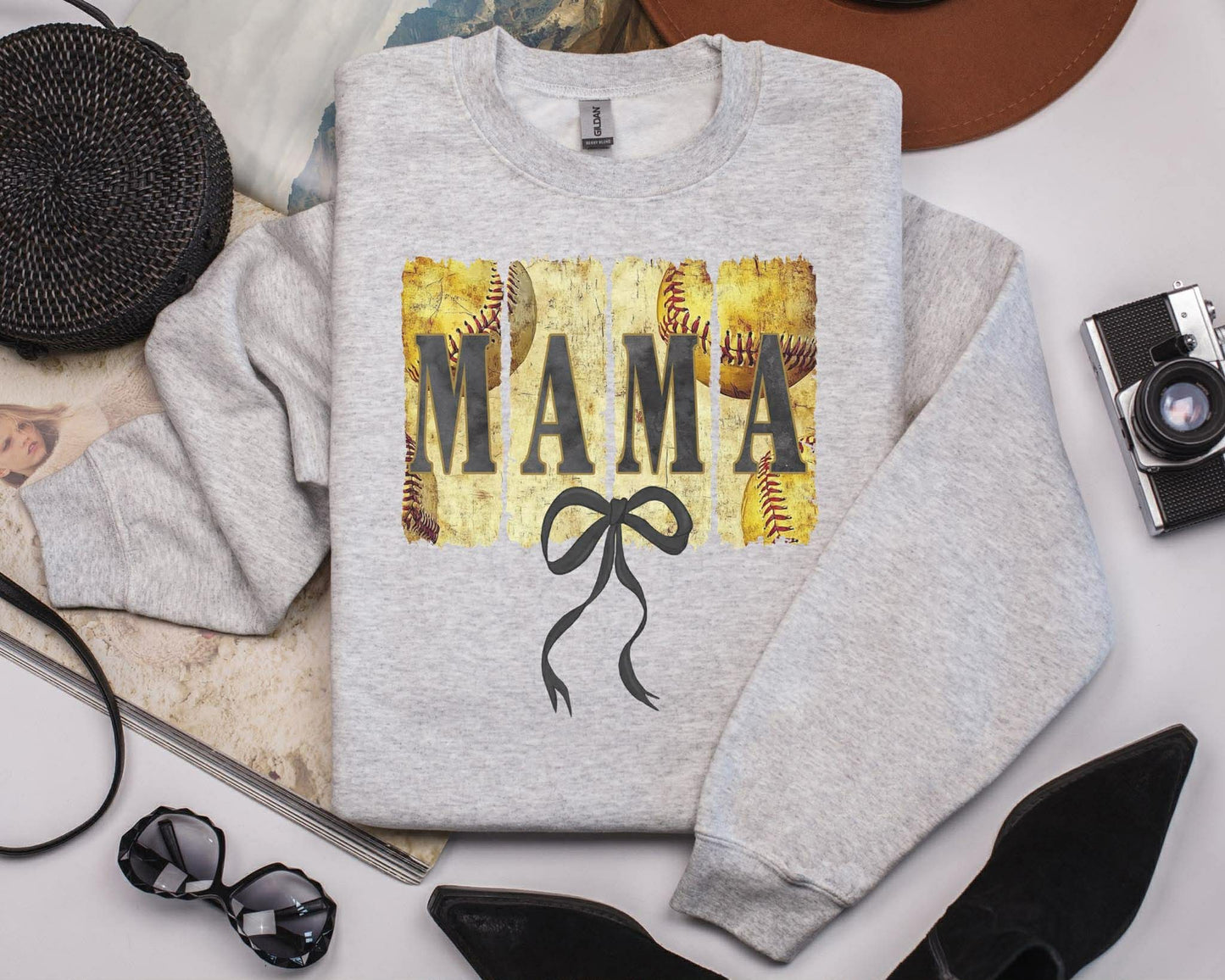 Softball Mama Graphic Sweatshirt