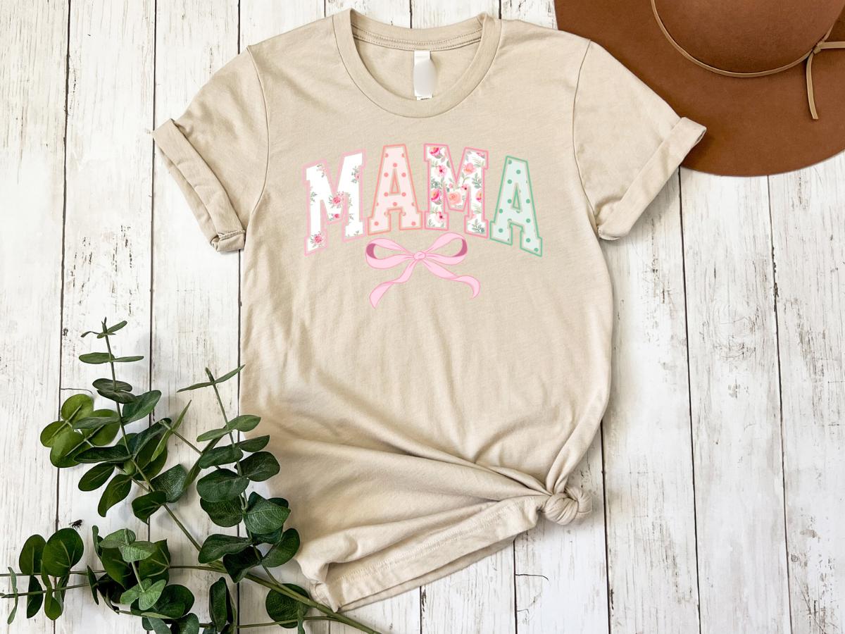 Gram Mama Gigi Floral Bow Graphic Tee