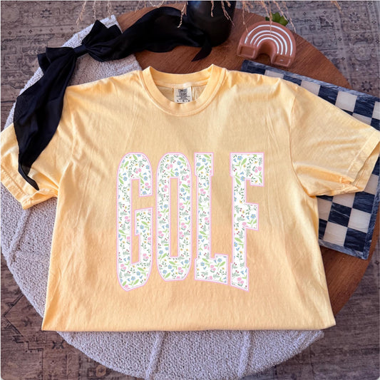 Golf (Floral Script) Graphic Tee