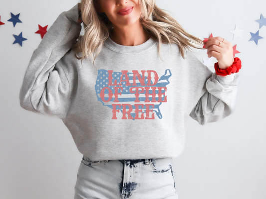 Land of the Free USA Graphic Sweatshirt