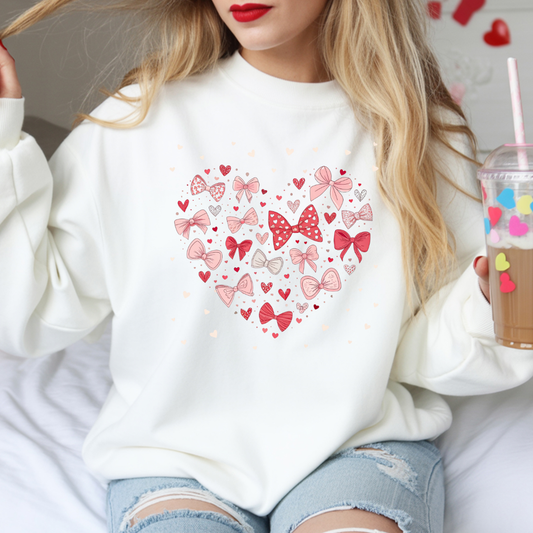 Bow Heart Graphic Sweatshirt