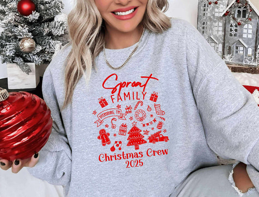 CUSTOMIZABLE: Family Christmas Crew Graphic Sweatshirt