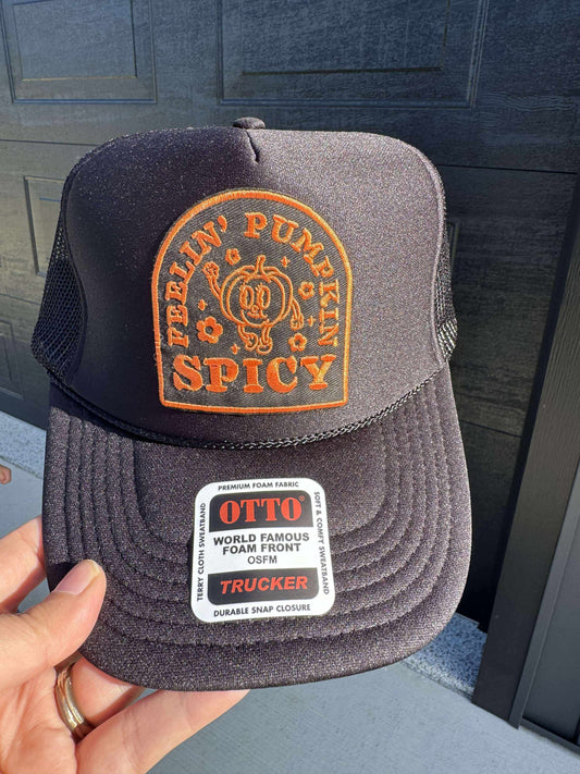 Feelin' Pumpkin Spicy Patch Trucker Hat