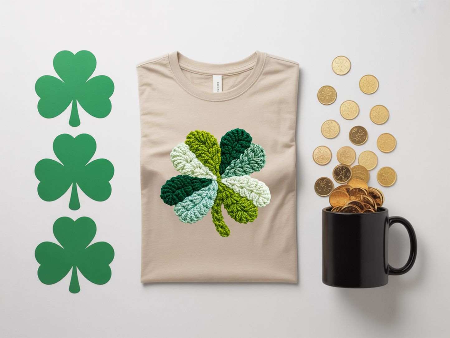 Crochet Shamrock Graphic Tee