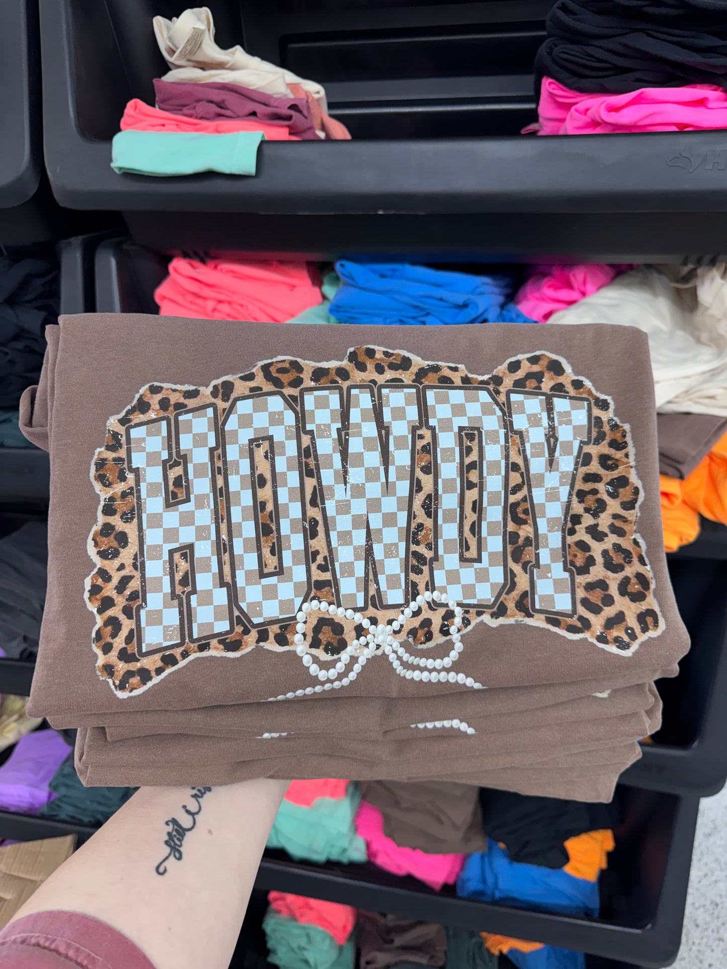 Howdy Checker Cheetah Graphic Tee