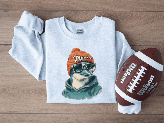 Vintage Dolphins Football Graphic Crew