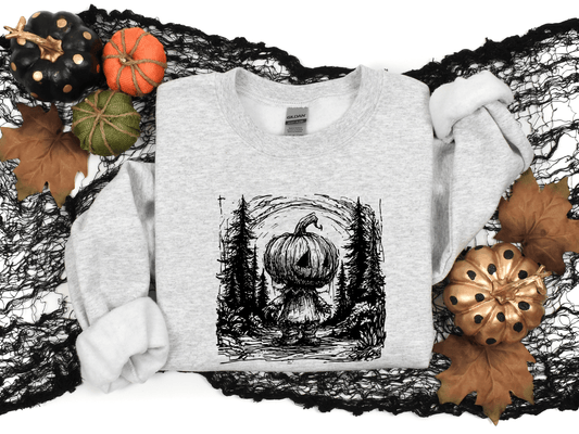 Cute Pumpkin Person Graphic Sweatshirt