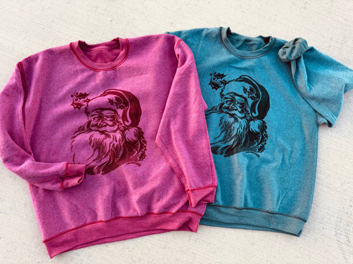 Vintage Santa Inside Out Graphic Sweatshirt