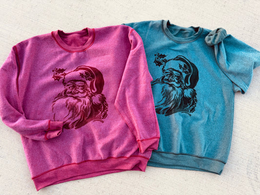 Vintage Santa Inside Out Graphic Sweatshirt