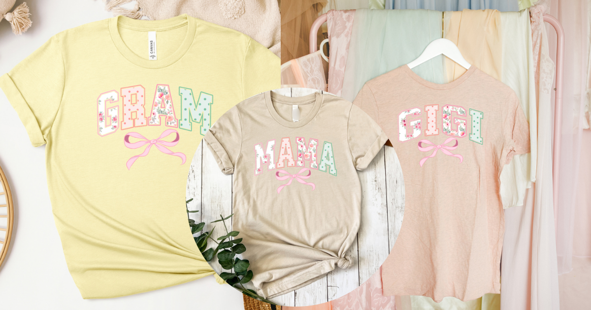 Gram Mama Gigi Floral Bow Graphic Tee