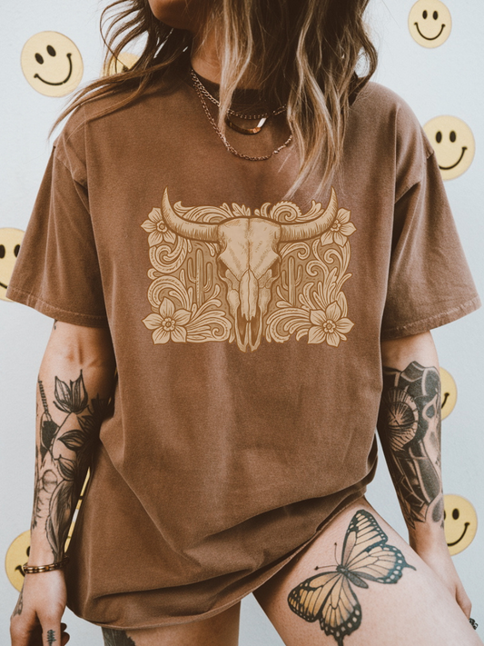 Longhorn Skull Graphic Tee