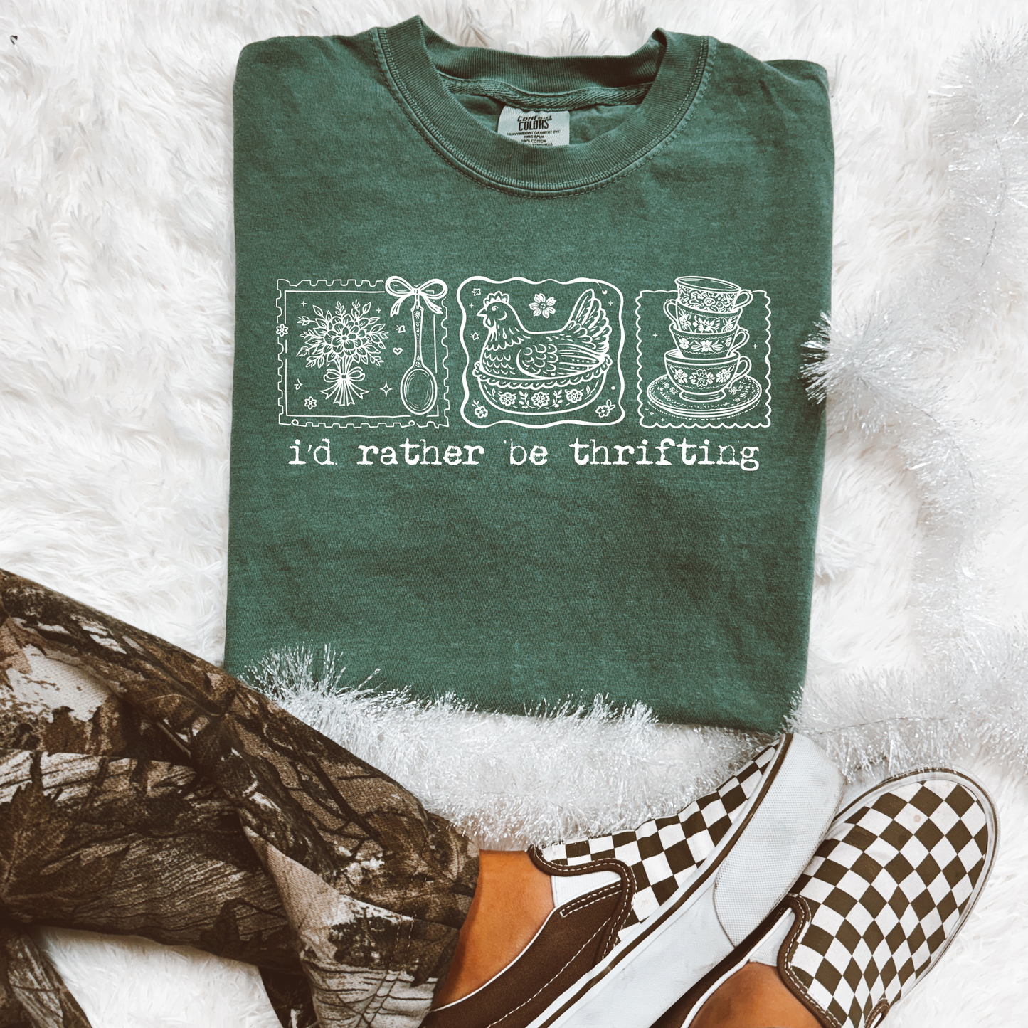 Vintage I'd Rather Be Thrifting Graphic Tee