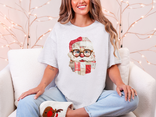 Patchwork Santa Graphic Tee