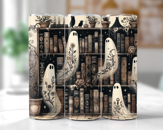 Haunted Library Ghost Tumbler