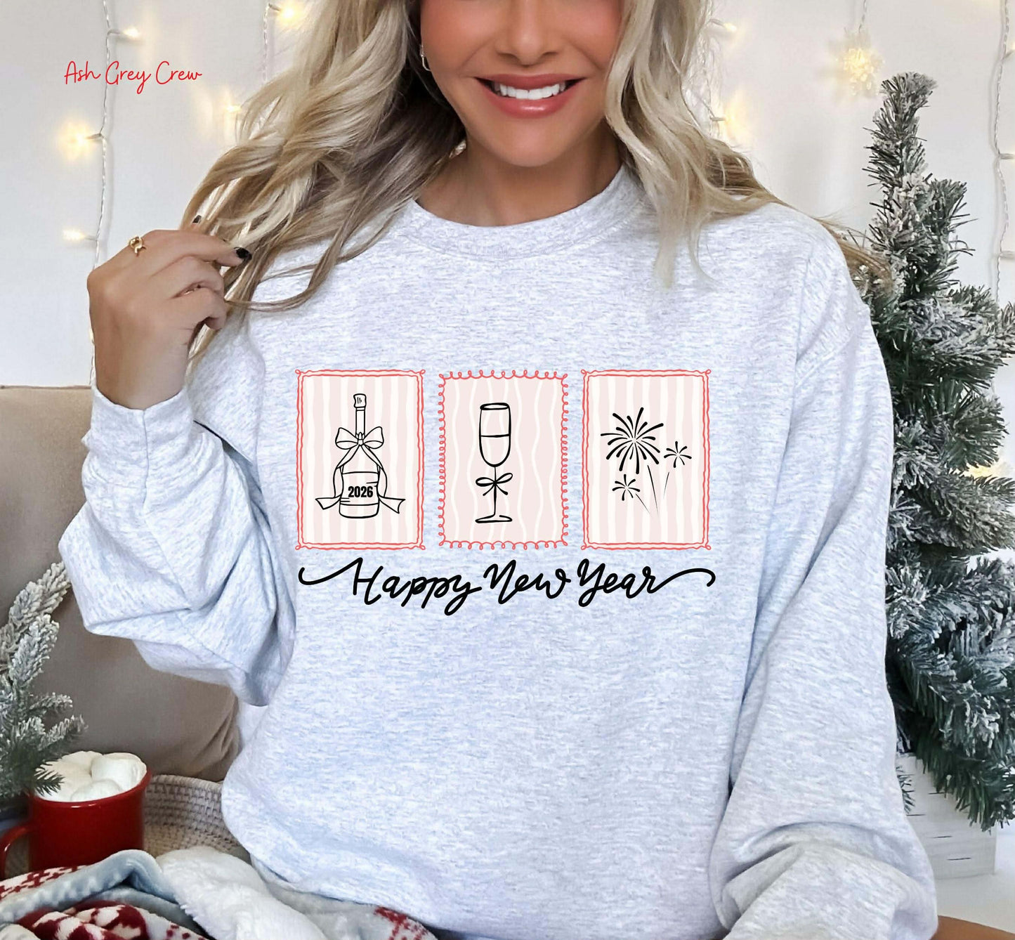 Happy New Year Graphic Sweatshirt