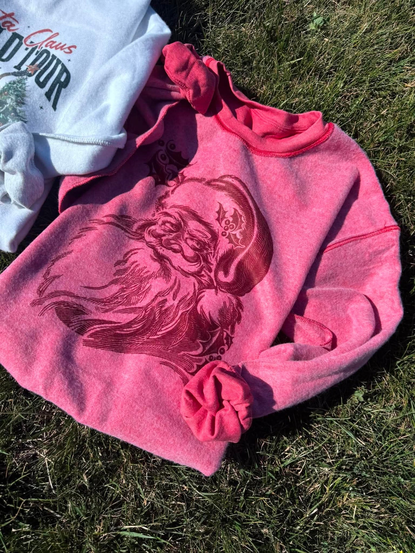 Vintage Santa Inside Out Graphic Sweatshirt