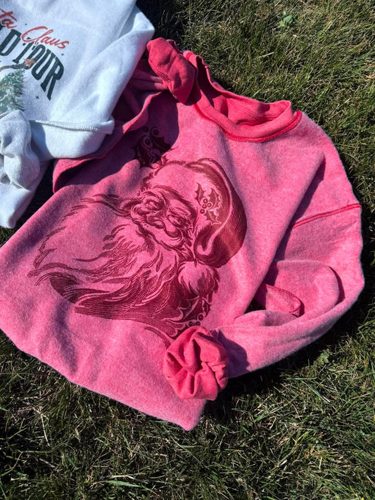 Vintage Santa Inside Out Graphic Sweatshirt