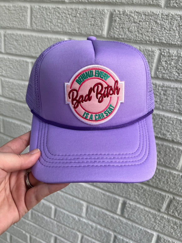 Behind every bad bitch is a carseat Trucker Patch Hat