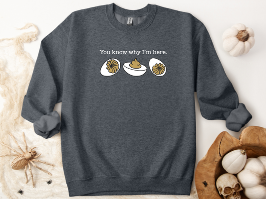 You Know Why I’m Here Graphic Sweatshirt