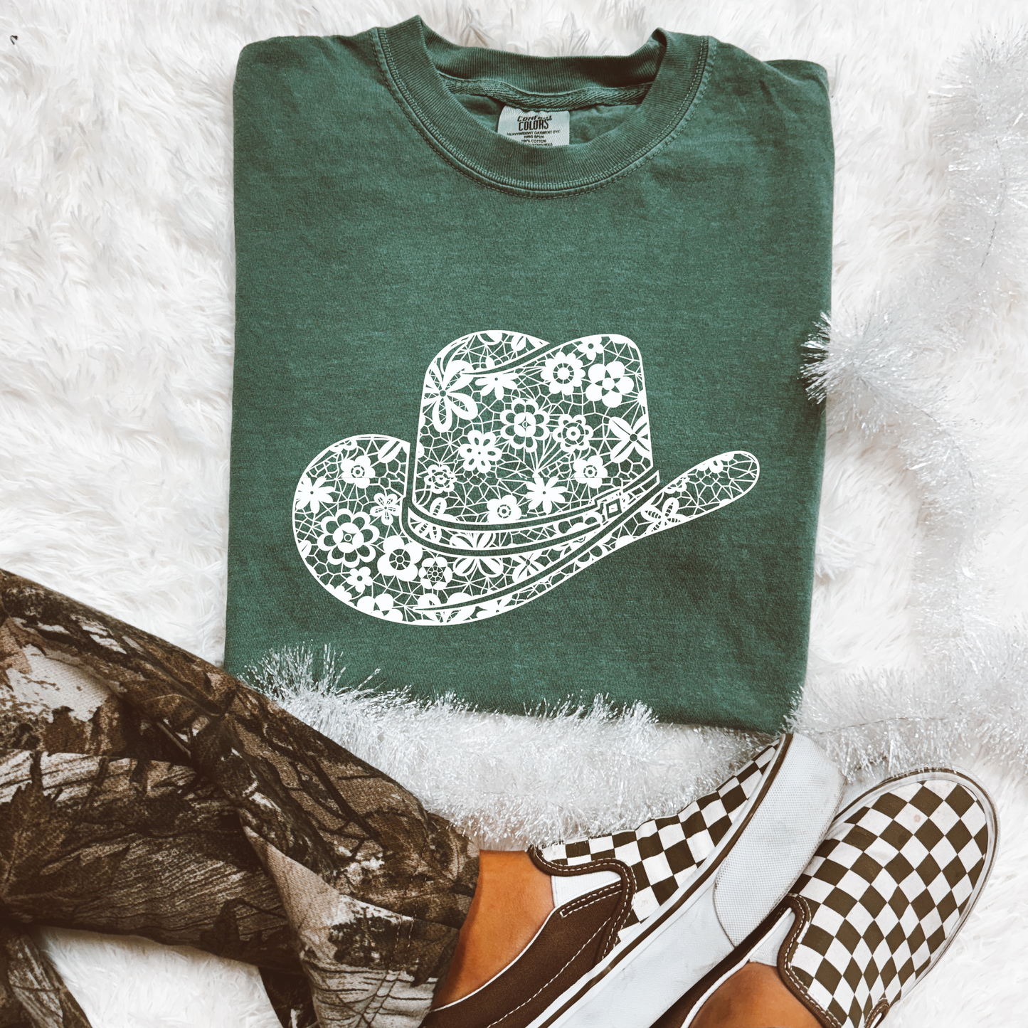 Floral Cowboy Hat Graphic Tee