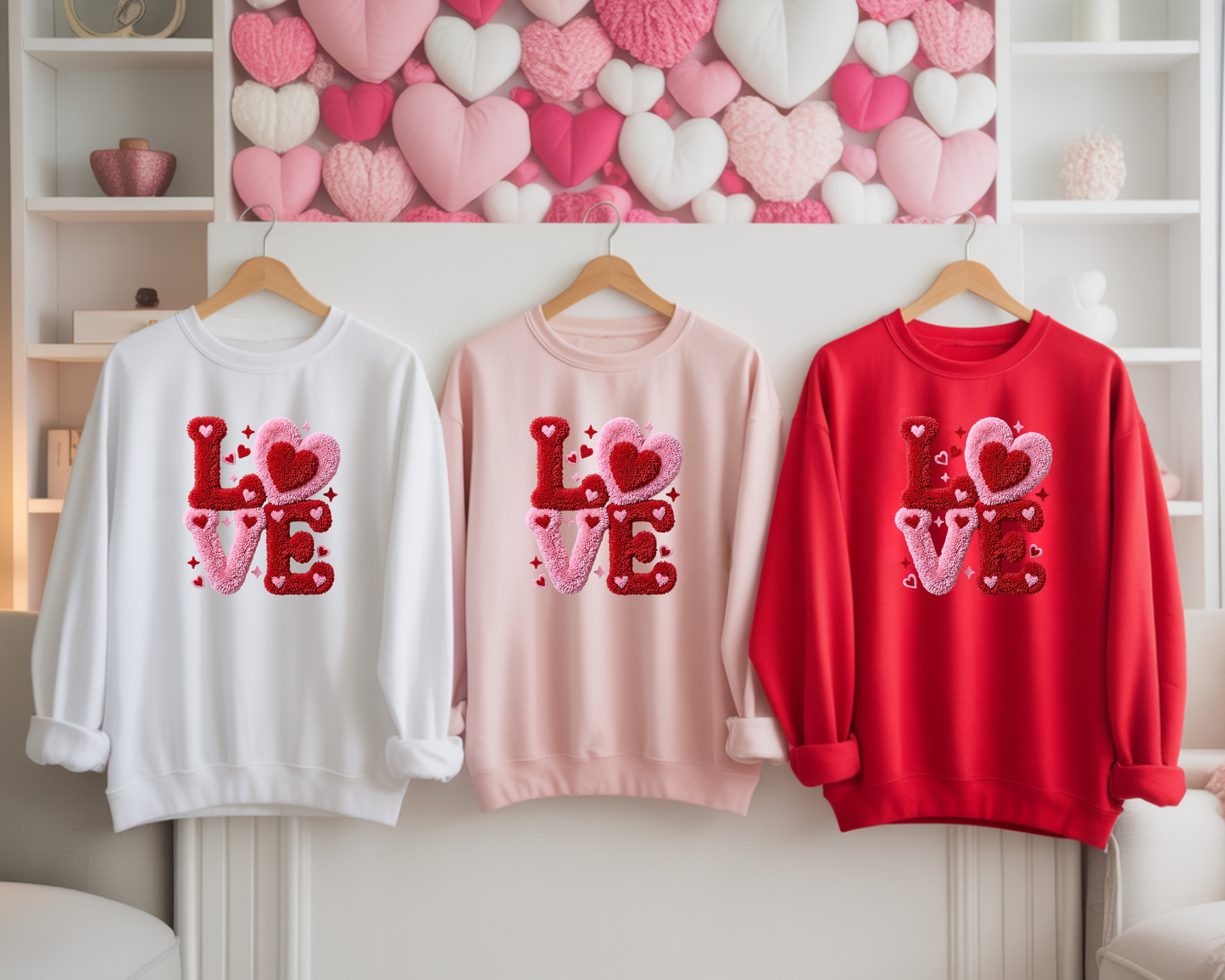 Textured Love Graphic Sweatshirt