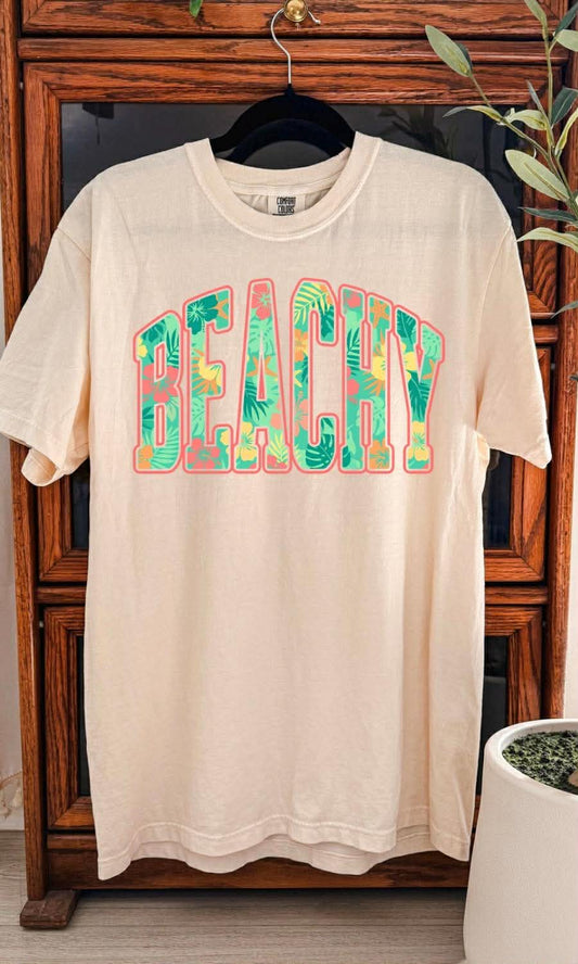 Beach Tropical Lettering Graphic Tee