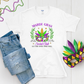 Mardi Gras Mask Social Club Graphic Tee