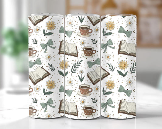 Cozy Books & Coffee Tumbler