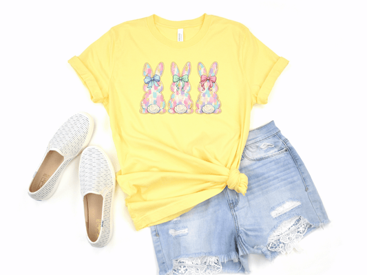 Three Bow Bunny Graphic Tee