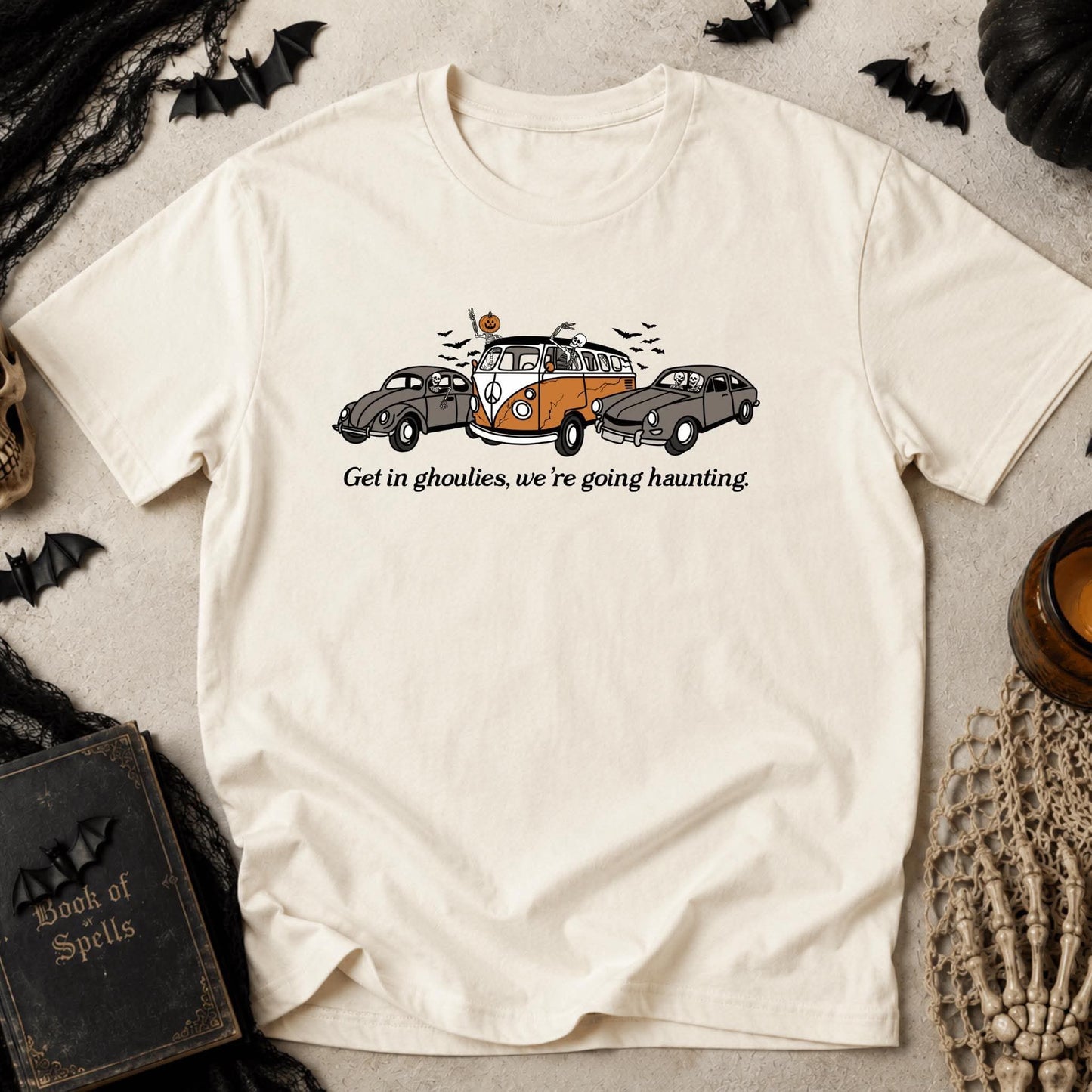 Get In Ghoulies, We're Going Haunting Graphic Tee