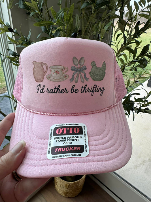 I'd Rather Be Thrifting Trucker Hat